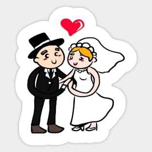 Wedding day - married forever Sticker